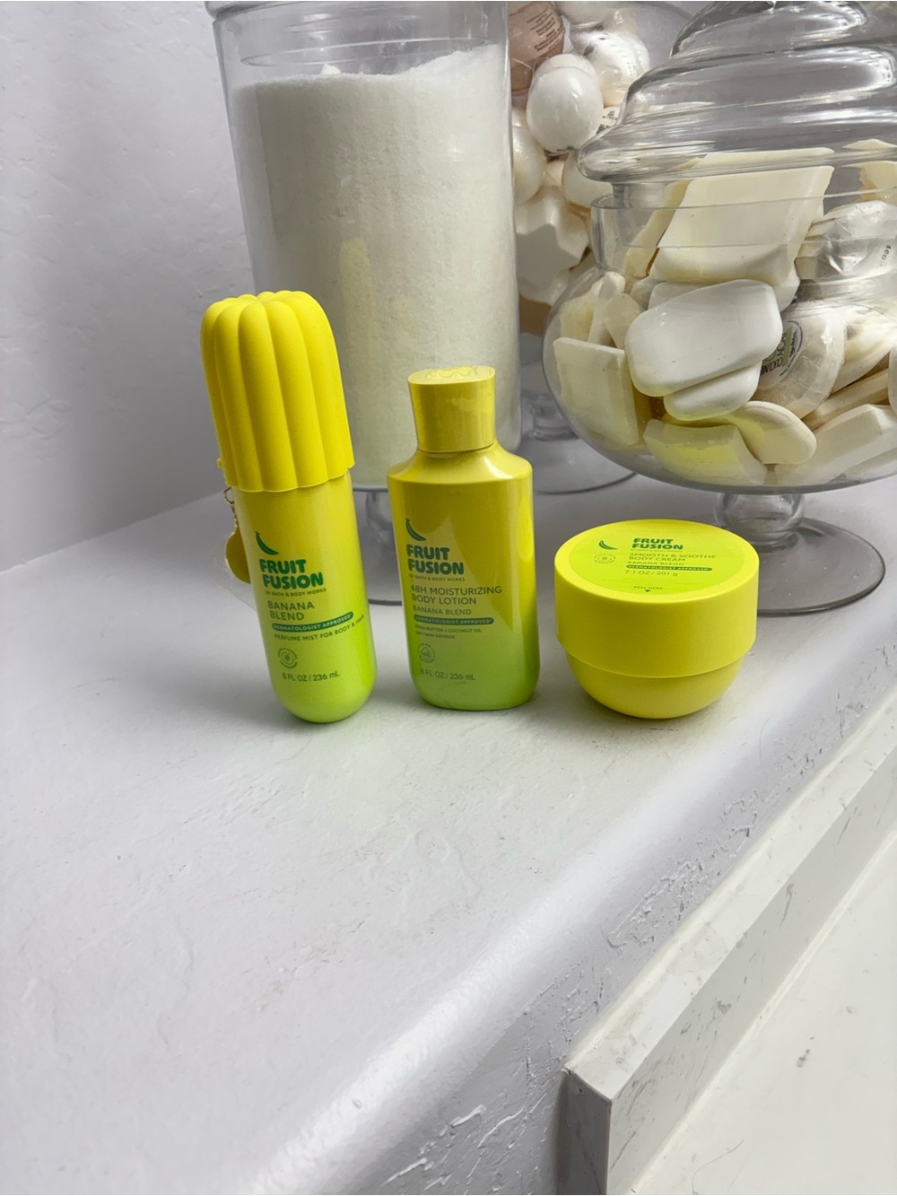 Bath & Body Works BANANA BLEND Fruit Fusion 3 Piece Body Care Set